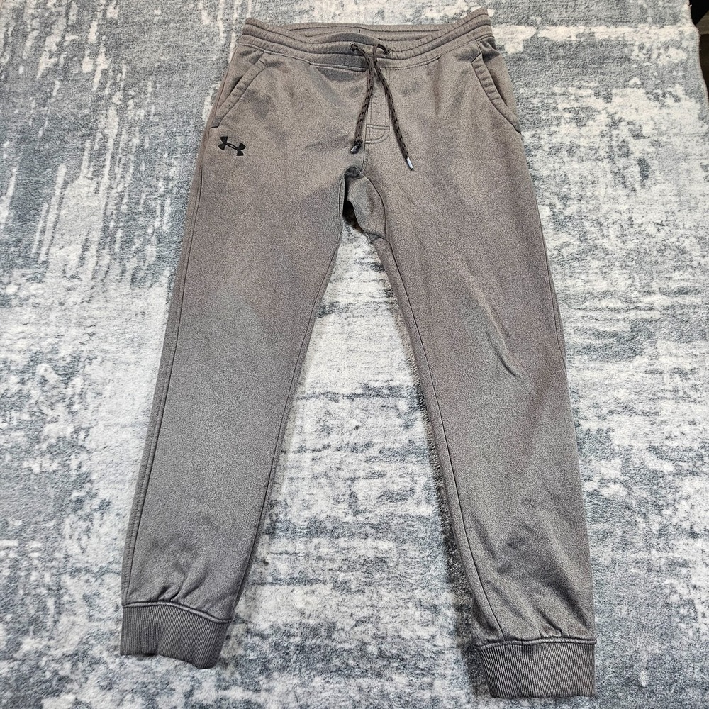 Under Armour Fleece Sweatpants Mens M Grey Loose Storm Athletic Joggers Warmup